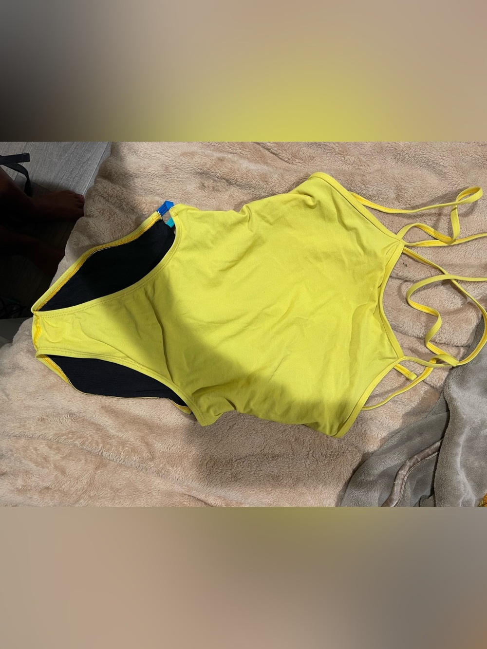 Jolyn Clothing Bright Yellow Athletic One-Piece Swimsuit